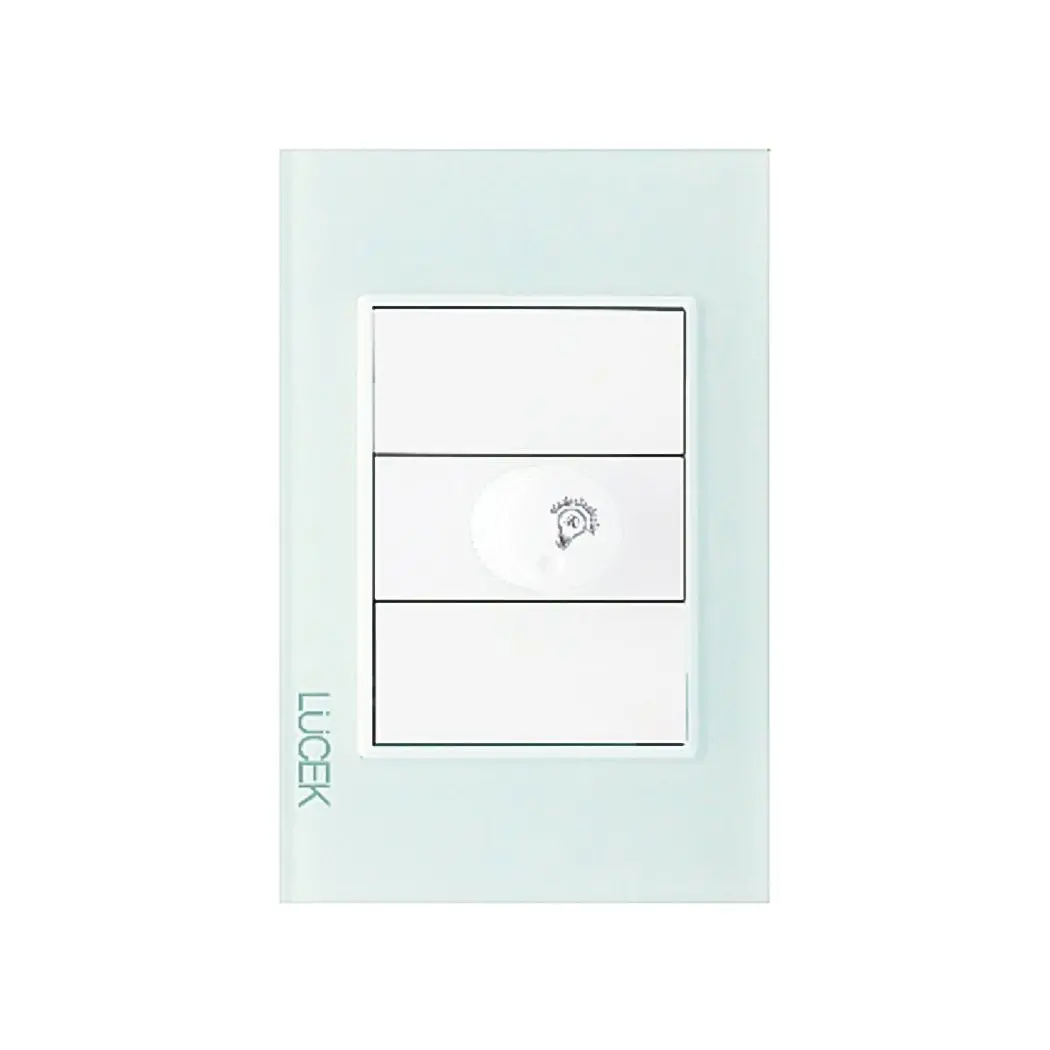 Placa Lucek Crystal Dimmer Crystal/Blanco - La Nueva Eléctrica 1