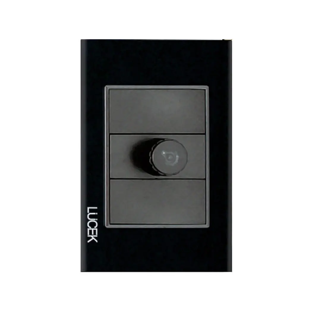 Placa Lucek Crystal Dimmer Negro/Negro - La Nueva Eléctrica 1
