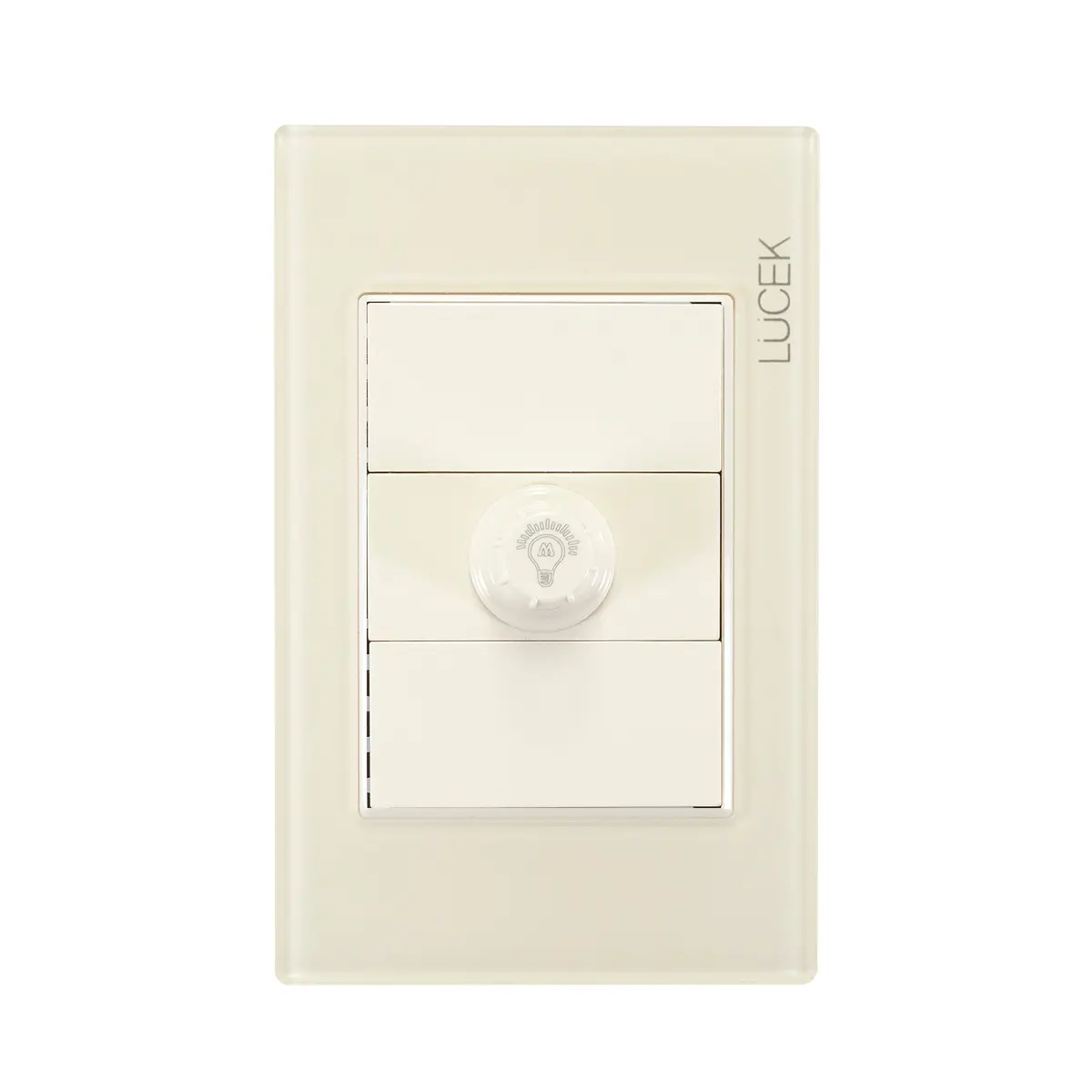 Placa Lucek Colors Dimmer Hueso - La Nueva Eléctrica 1