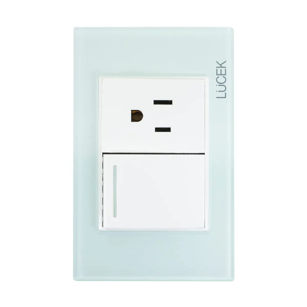 Placa Lucek Crystal Contacto Y Apagador Crystal/Blanco - La Nueva Eléctrica 2