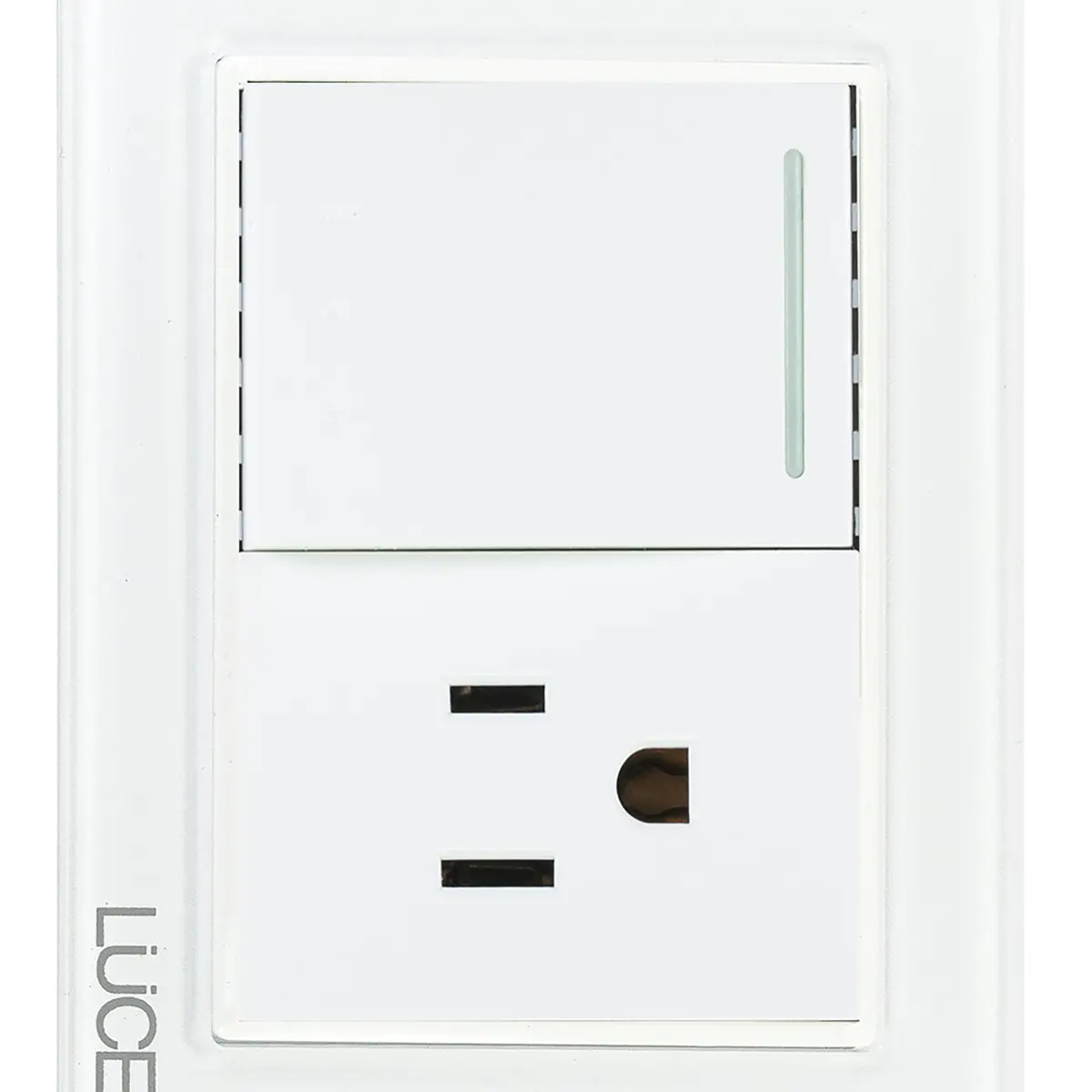 Placa Lucek Crystal Contacto Y Apagador Escalera Blanco/Blanco - La Nueva Eléctrica 2