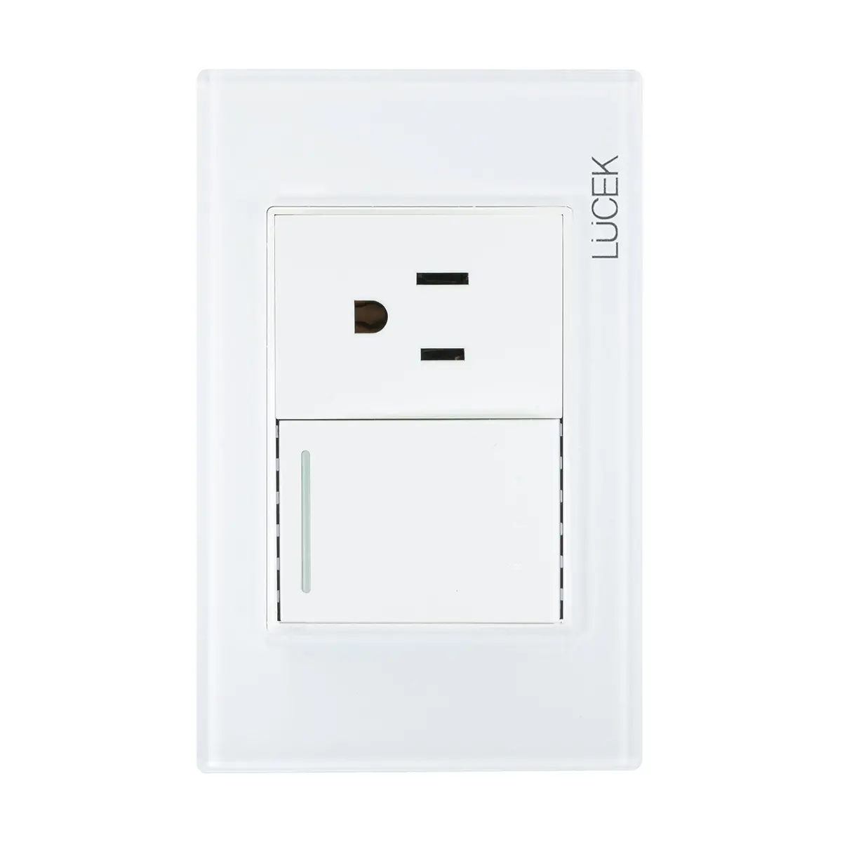 Placa Lucek Colors Apagador Escalera Y 1 Contacto Blanco - La Nueva Eléctrica 1