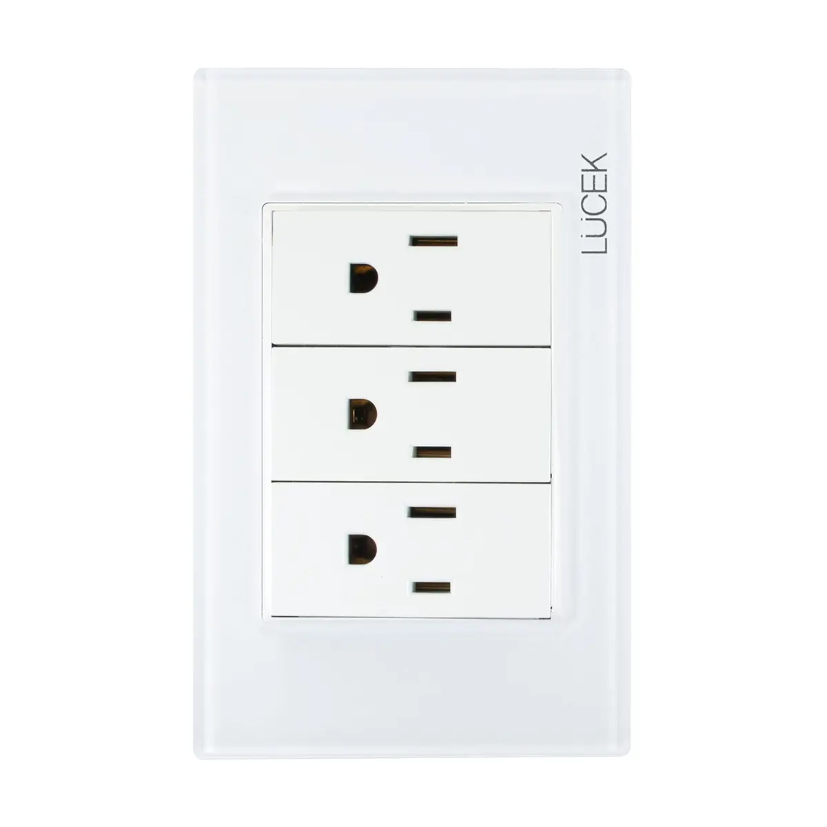 Placa Lucek Colors C/3 Contactos Blanco - La Nueva Eléctrica 1