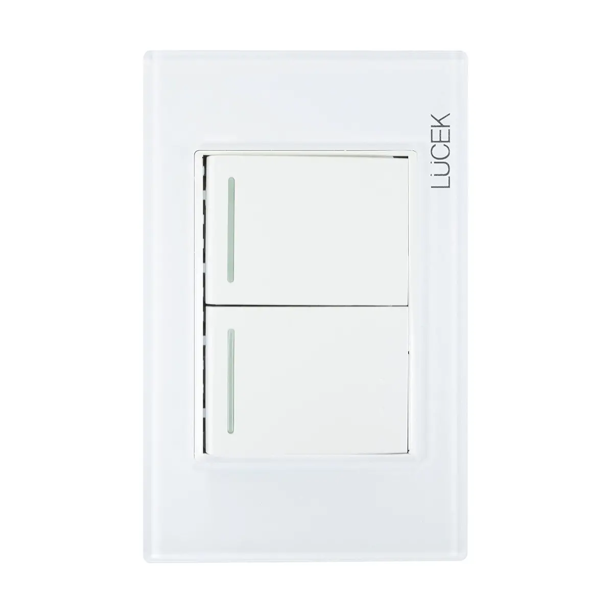 Placa Lucek Colors C/2 Apagadores Escalera Blanco - La Nueva Eléctrica 1