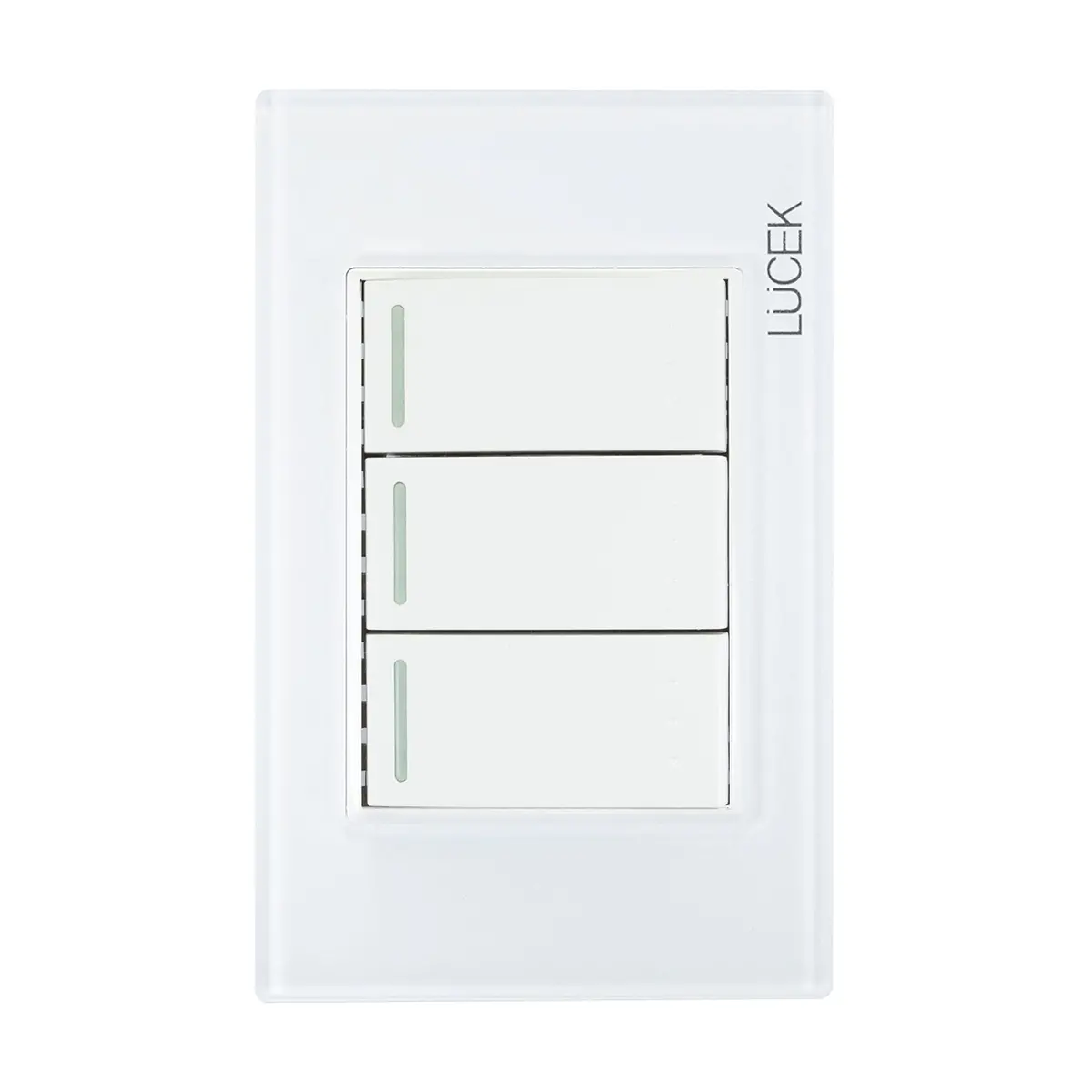 Placa Lucek Colors C/3 Apagadores Escalera Blanco - La Nueva Eléctrica 1