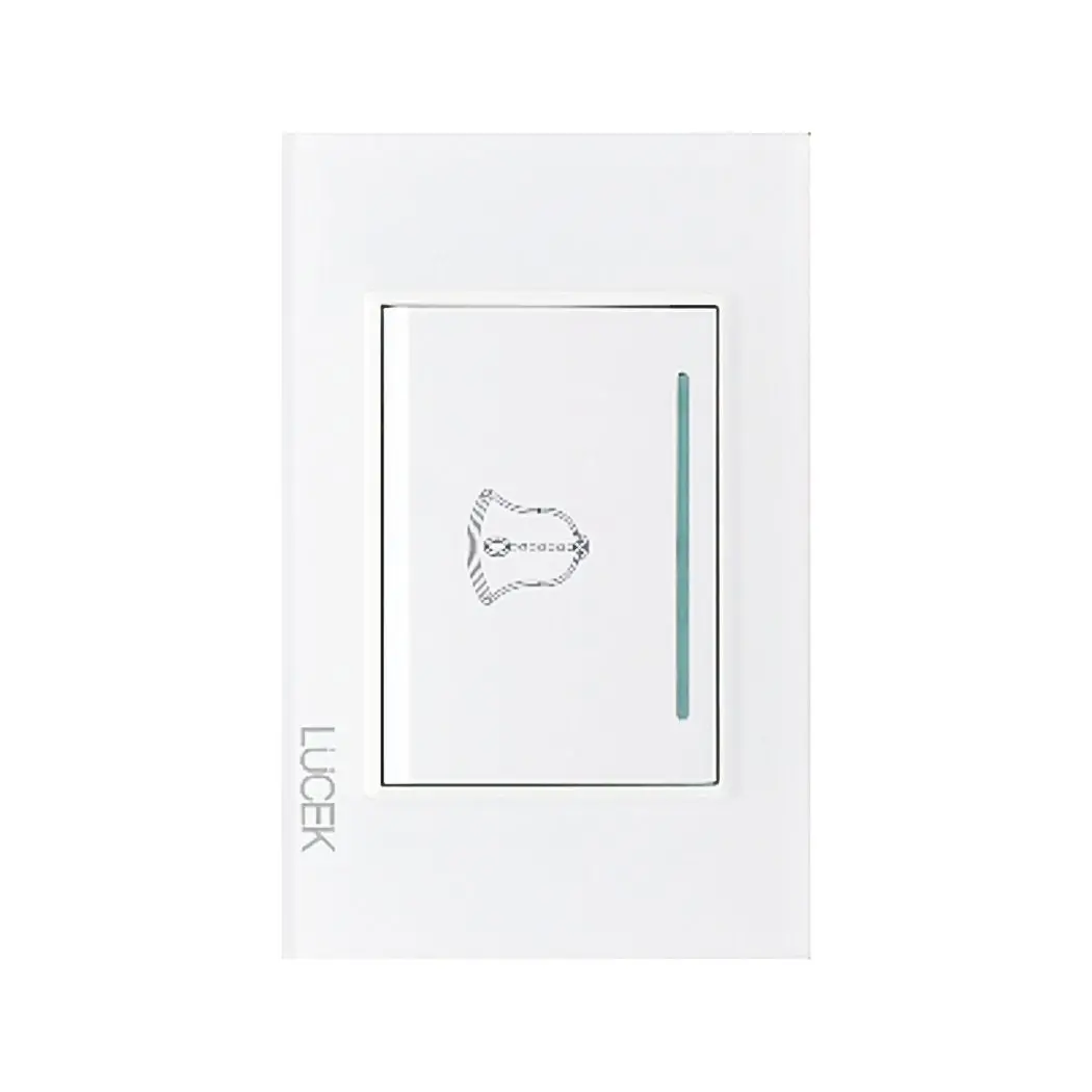 Placa Lucek Crystal Botón Timbre Blanco/Blanco - La Nueva Eléctrica 1