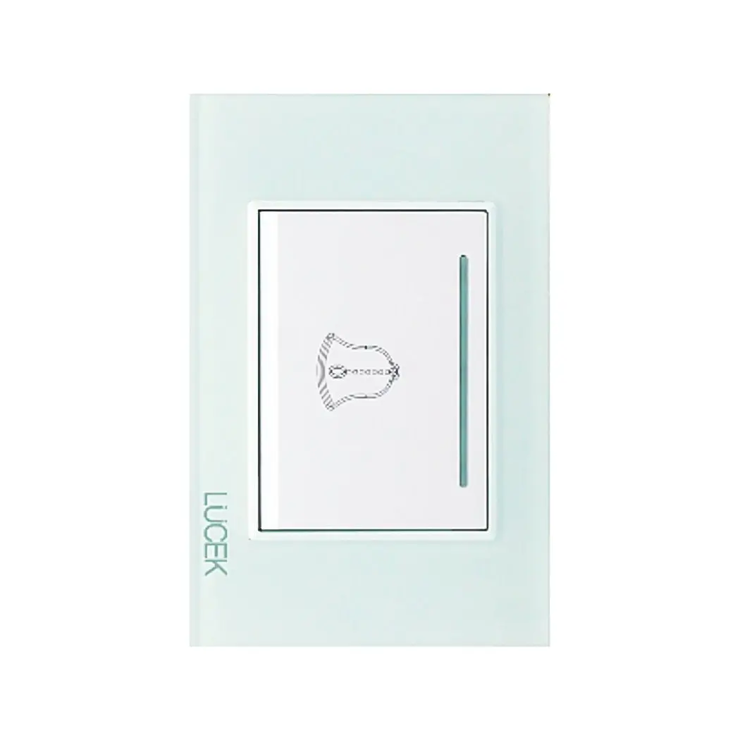 Placa Lucek Crystal Botón Timbre Crystal/Blanco - La Nueva Eléctrica 1