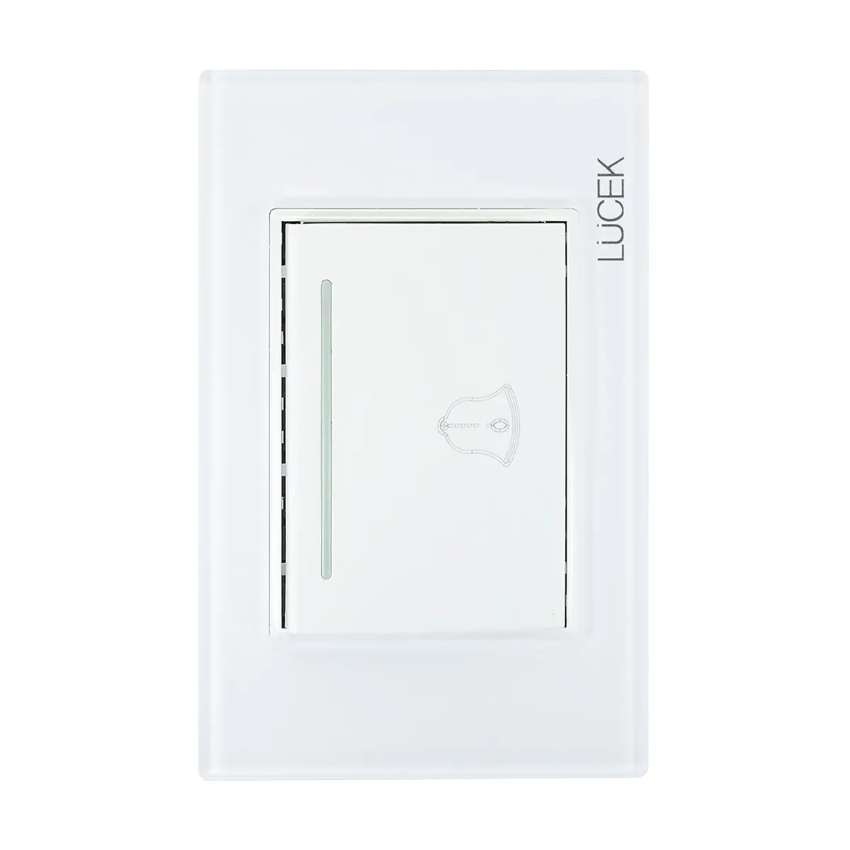Placa Lucek Colors Botón Timbre Blanco - La Nueva Eléctrica 1