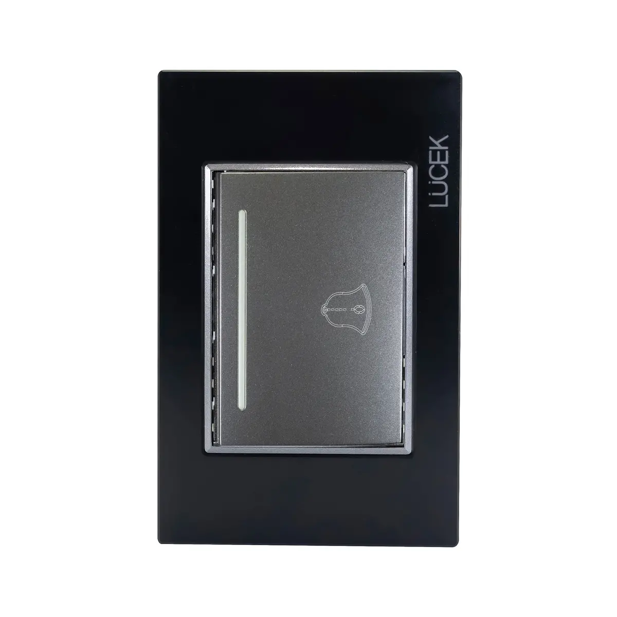 Placa Lucek Colors Botón Timbre Negro - La Nueva Eléctrica 1