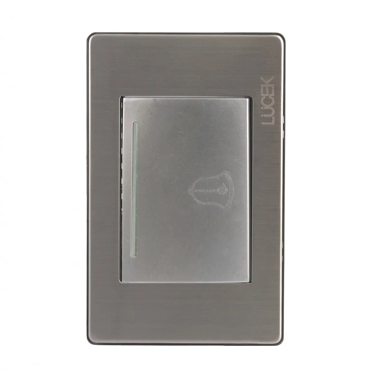 Placa Lucek Metal Botón Timbre Plata - La Nueva Eléctrica 1