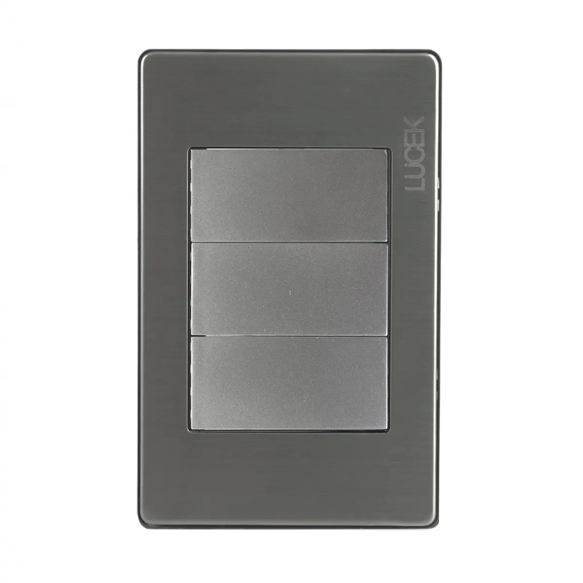 Placa Lucek Metálica Ciega Plateada - La Nueva Eléctrica 1