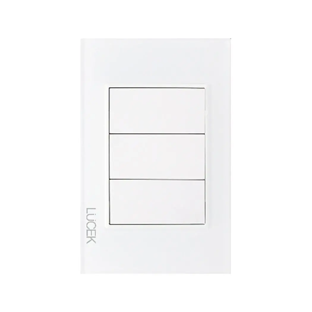Placa Lucek Crystal Ciega Blanco/Blanco - La Nueva Eléctrica 1