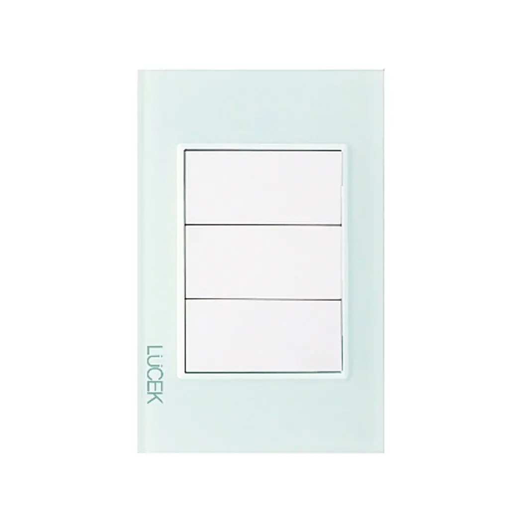 Placa Lucek Crystal Ciega Crystal/Blanco - La Nueva Eléctrica 1
