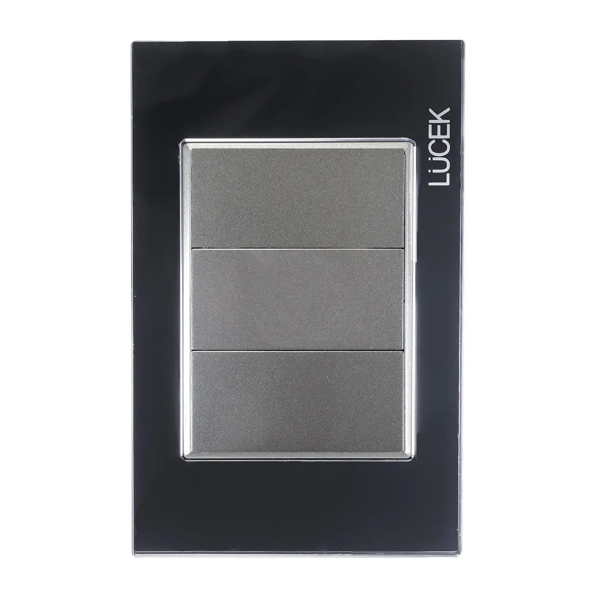 Placa Lucek Ciega Cristal Espejo Negro - La Nueva Eléctrica 1