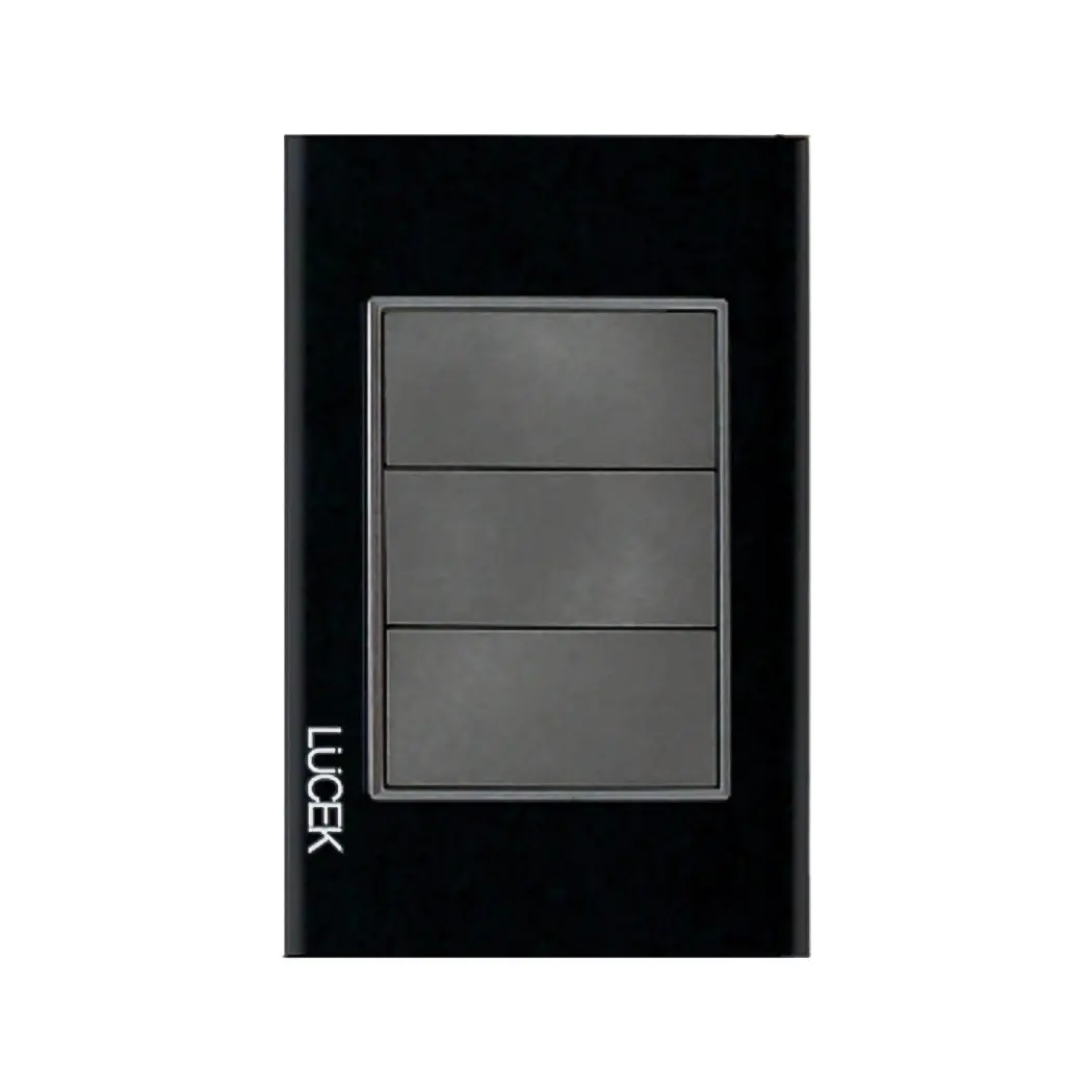 Placa Lucek Crystal Ciega Negro/Negro - La Nueva Eléctrica 1