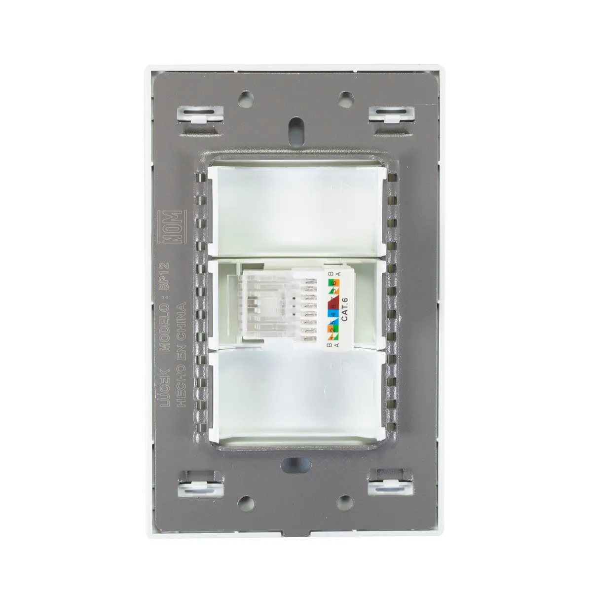 Placa Lucek Colors Jack Rj45 Blanco - La Nueva Eléctrica 2