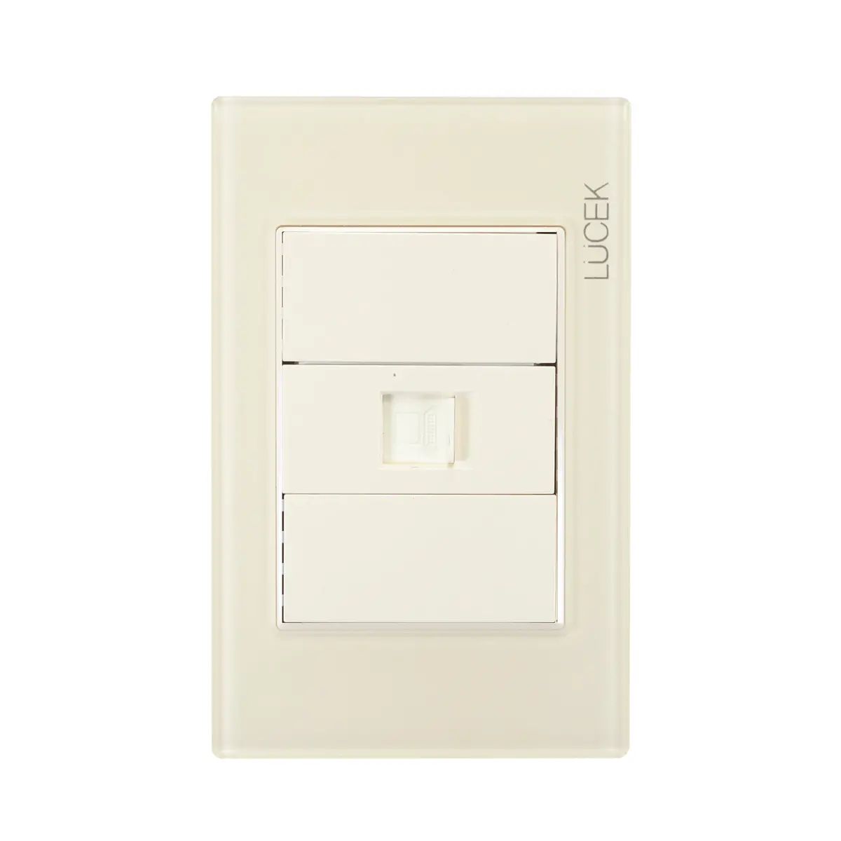 Placa Lucek Colors Jack Rj45 Hueso - La Nueva Eléctrica 1