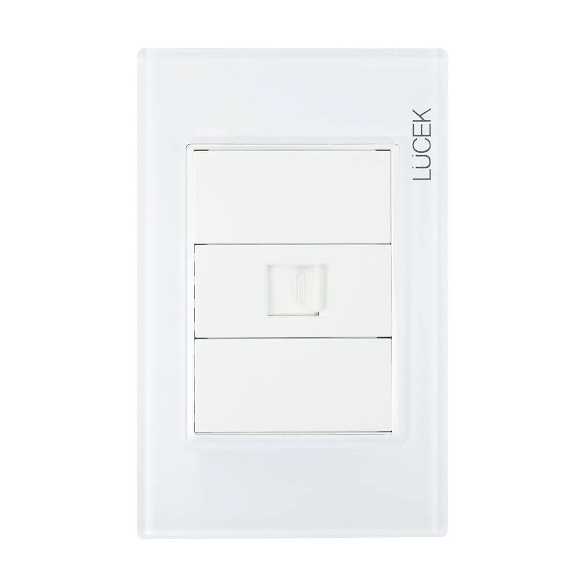 Placa Lucek Colors Toma Telefónica Blanco - La Nueva Eléctrica 1