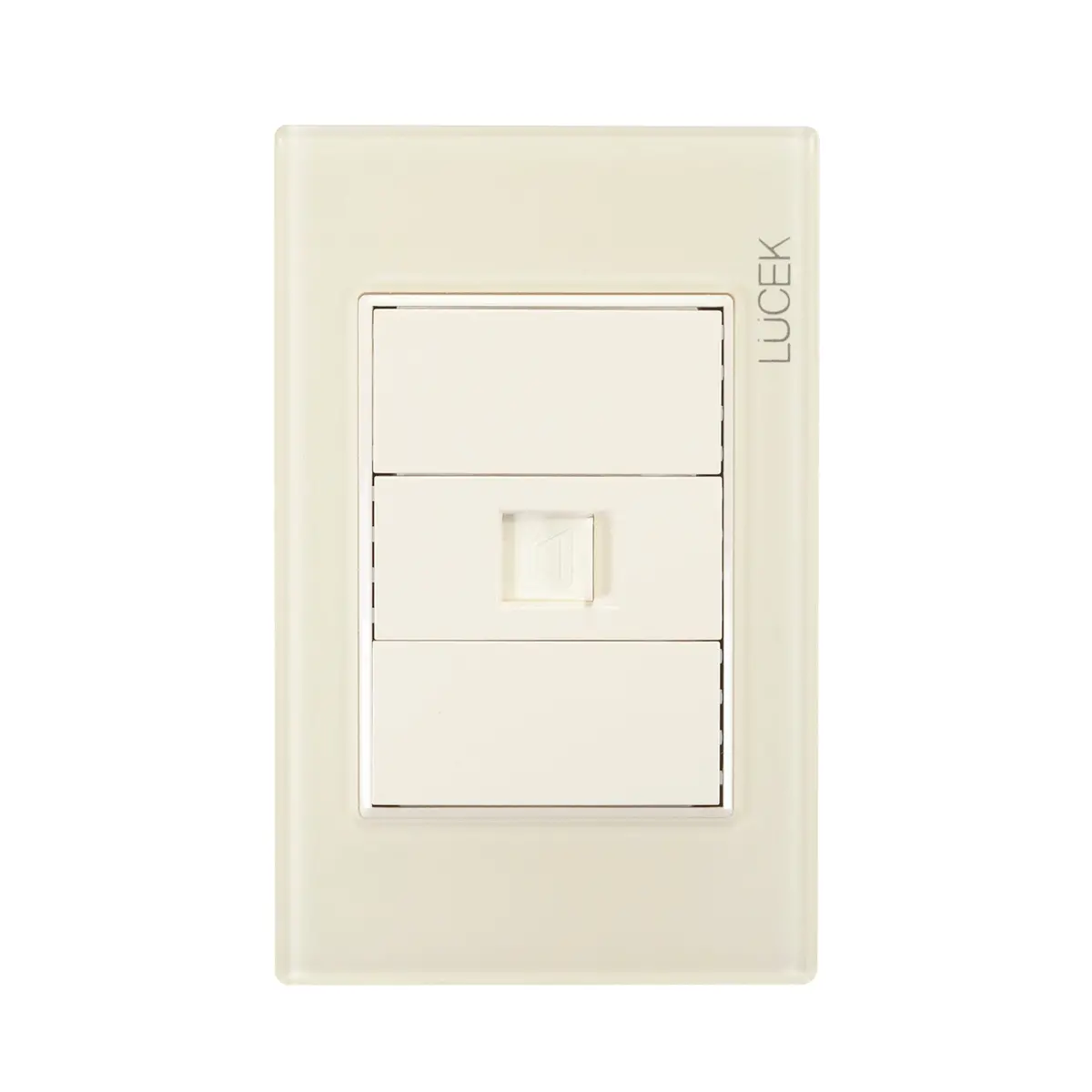 Placa Lucek Colors Toma Telefónica Hueso - La Nueva Eléctrica 1