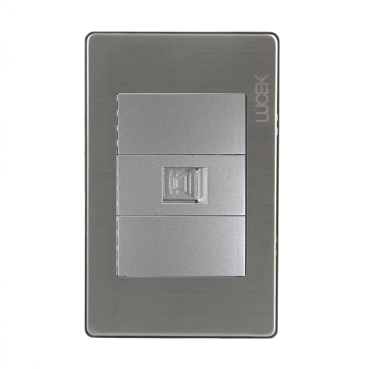 Placa Lucek Metal Módulo Telefónico Plata - La Nueva Eléctrica 1