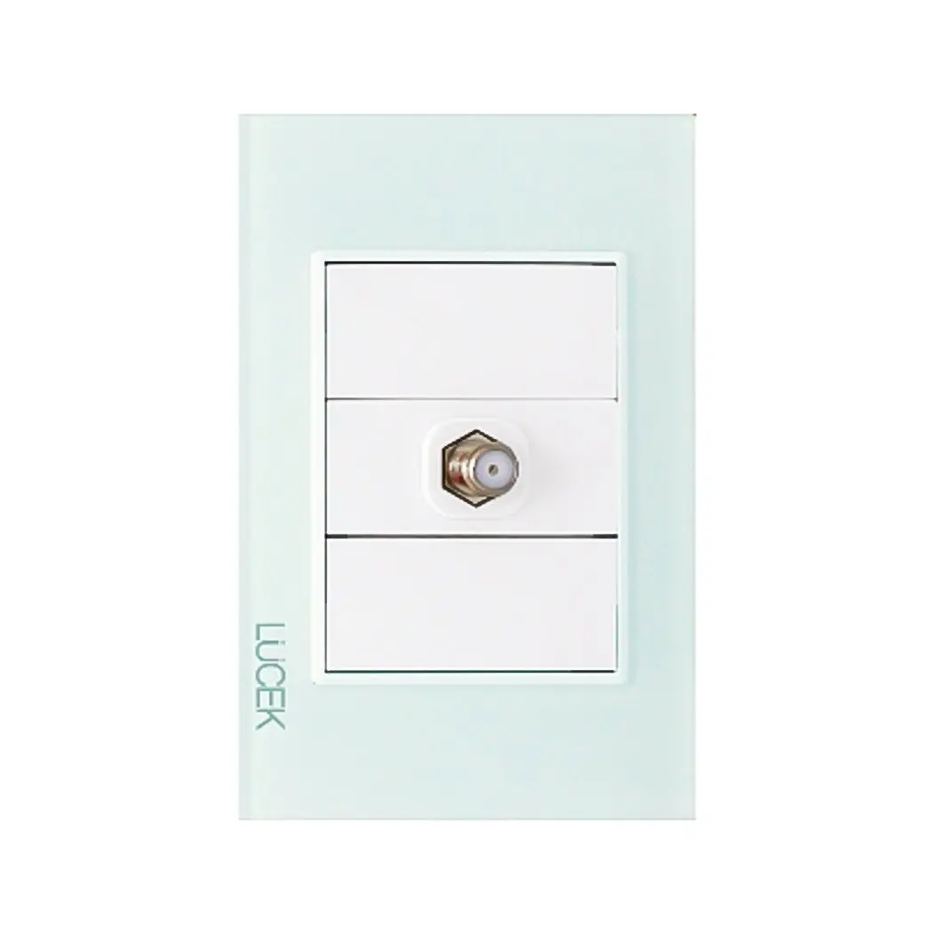 Placa Lucek Crystal Toma Coaxial Crystal/Blanco - La Nueva Eléctrica 1