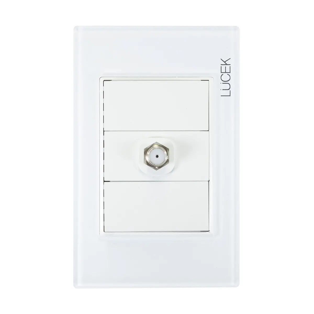 Placa Lucek Colors Toma Coaxial Blanco - La Nueva Eléctrica 1