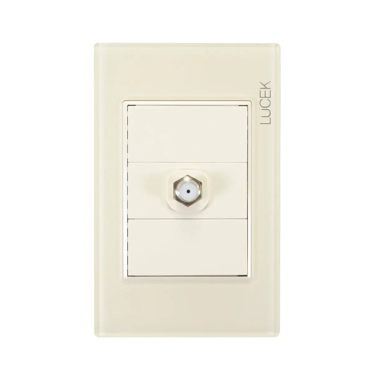 Placa Lucek Colors Toma Coaxial Hueso - La Nueva Eléctrica 1