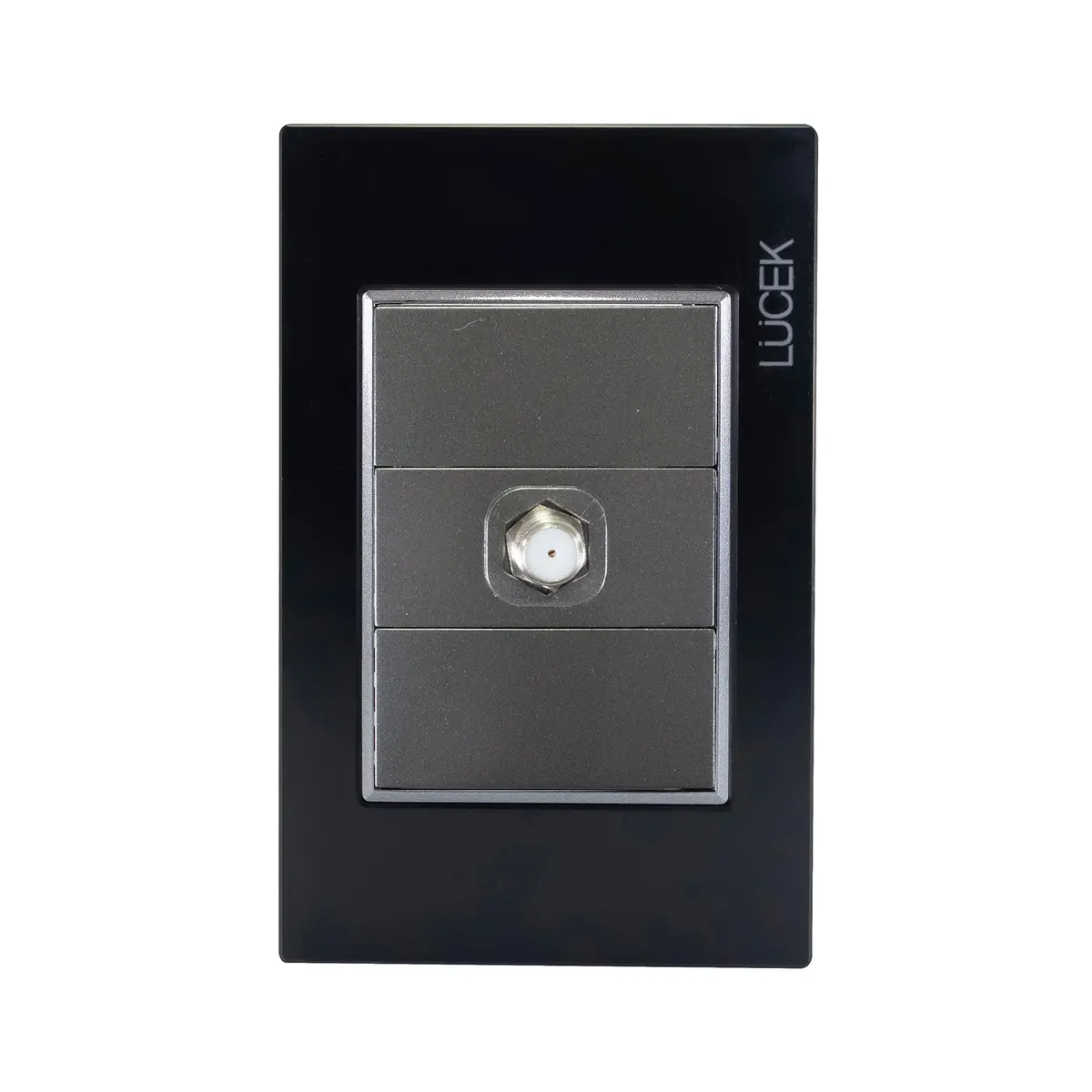 Placa Lucek Colors Toma Coaxial Negro - La Nueva Eléctrica 1