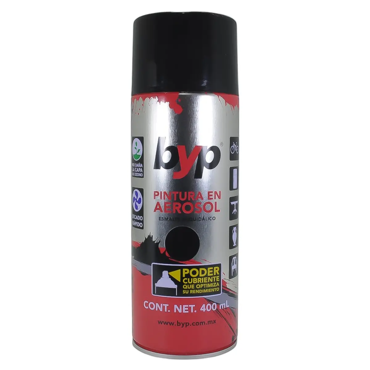 Aerosol Byp Negro Brillante - La Nueva Eléctrica 1