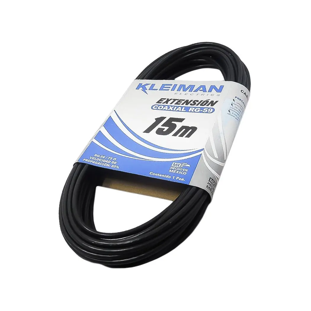 Cable Kley Coaxial Rg59 15 Mts Con Campana - La Nueva Eléctrica 1