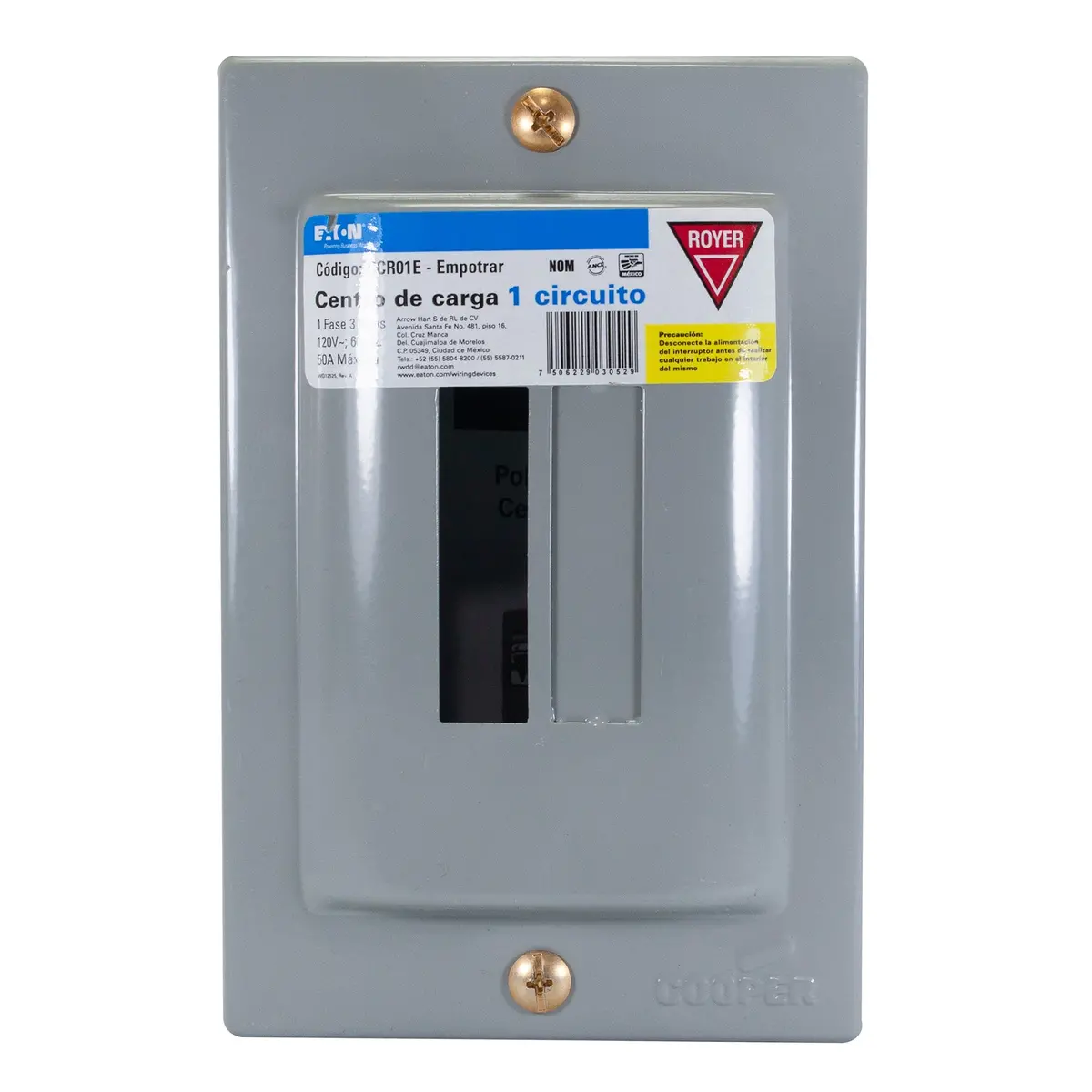 Centro De Carga Royer 1 Pastilla Empotrar - La Nueva Eléctrica 1