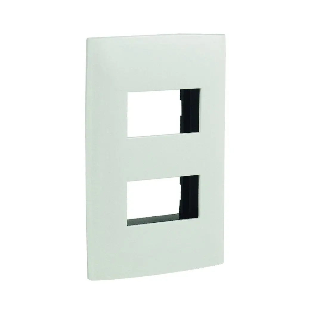 Placa Leviton Cien 2V Blanca - La Nueva Eléctrica 1