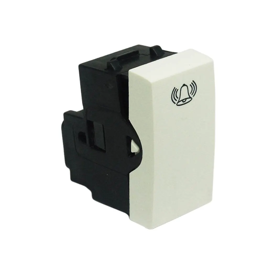 Botón Leviton Cien Para Timbre Con Símbolo Blanco - La Nueva Eléctrica 1
