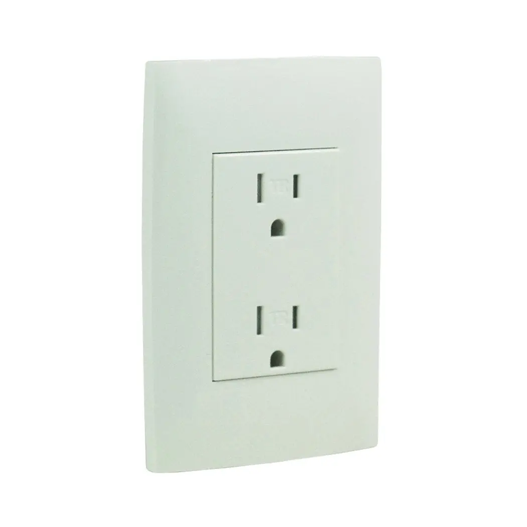 Contacto Leviton Cien Con Placa Blanca Duplex Con Protección - La Nueva Eléctrica 1