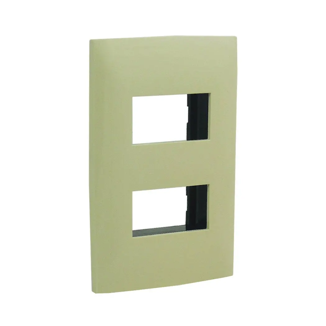 Placa Leviton Cien 2V Marfil - La Nueva Eléctrica 1