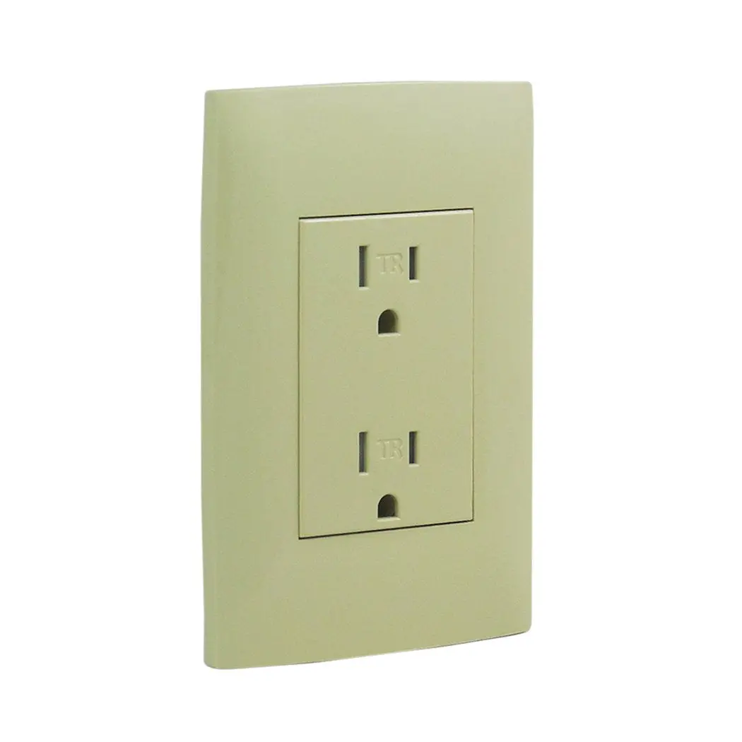 Contacto Leviton Cien Con Placa Duplex Marfil Con Protección - La Nueva Eléctrica 1