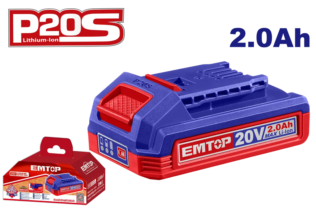 Batería Emtop Litio-Ion 2.0 Ah 20V - La Nueva Eléctrica 1