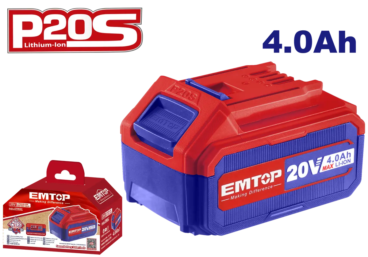Batería Emtop Litio-Ion 4.0 Ah 20V - La Nueva Eléctrica 1