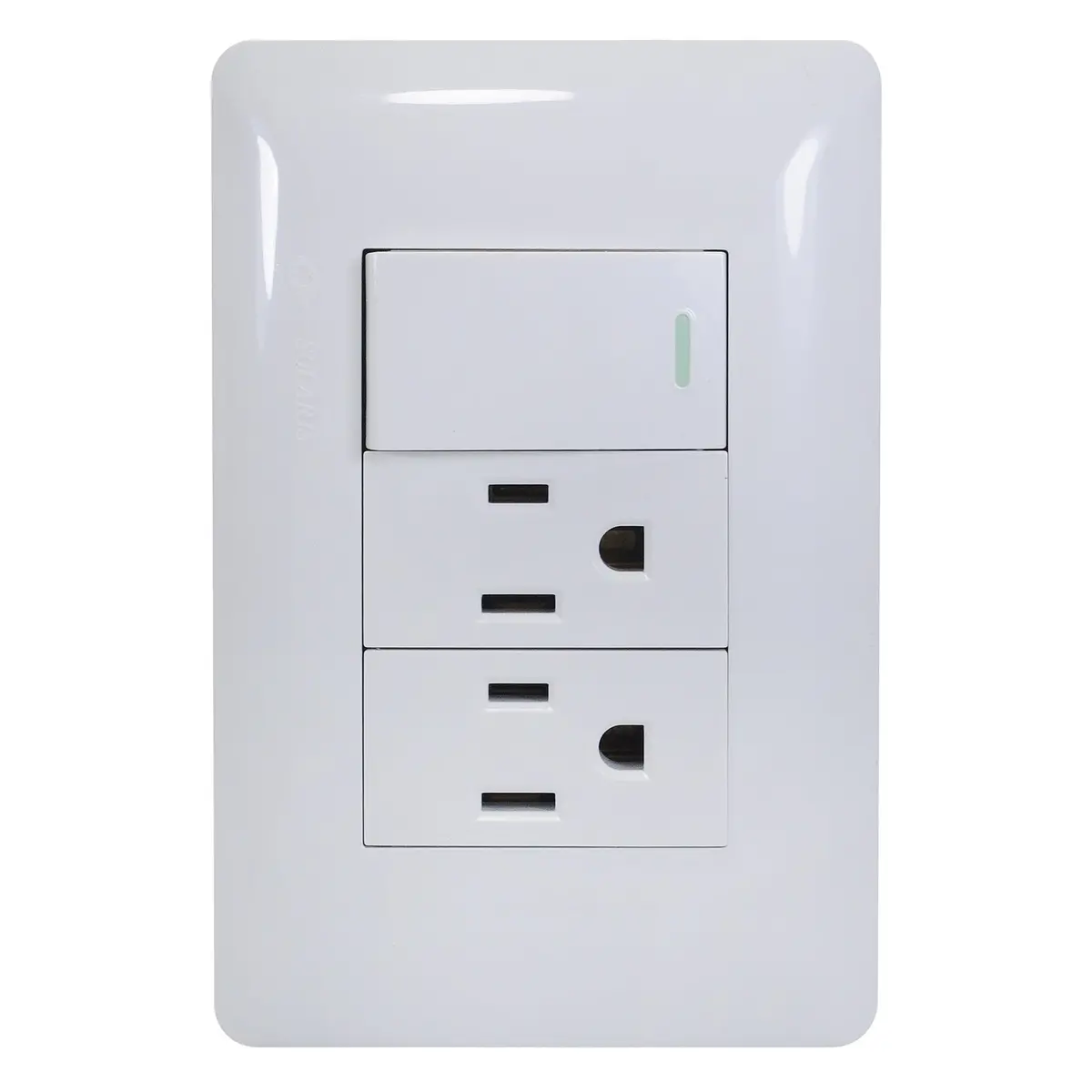 Placa Solaris Eco Con 1 Apagador 2 Contactos - La Nueva Eléctrica 1