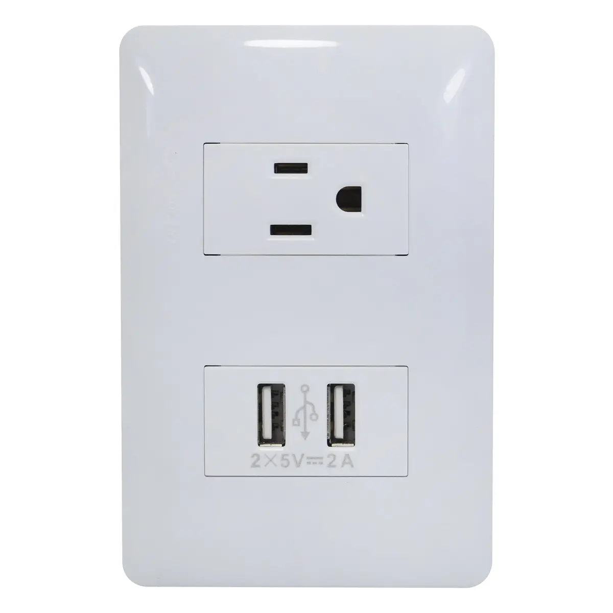Placa Solaris Eco Con 2 Usb 1 Contacto - La Nueva Eléctrica 1