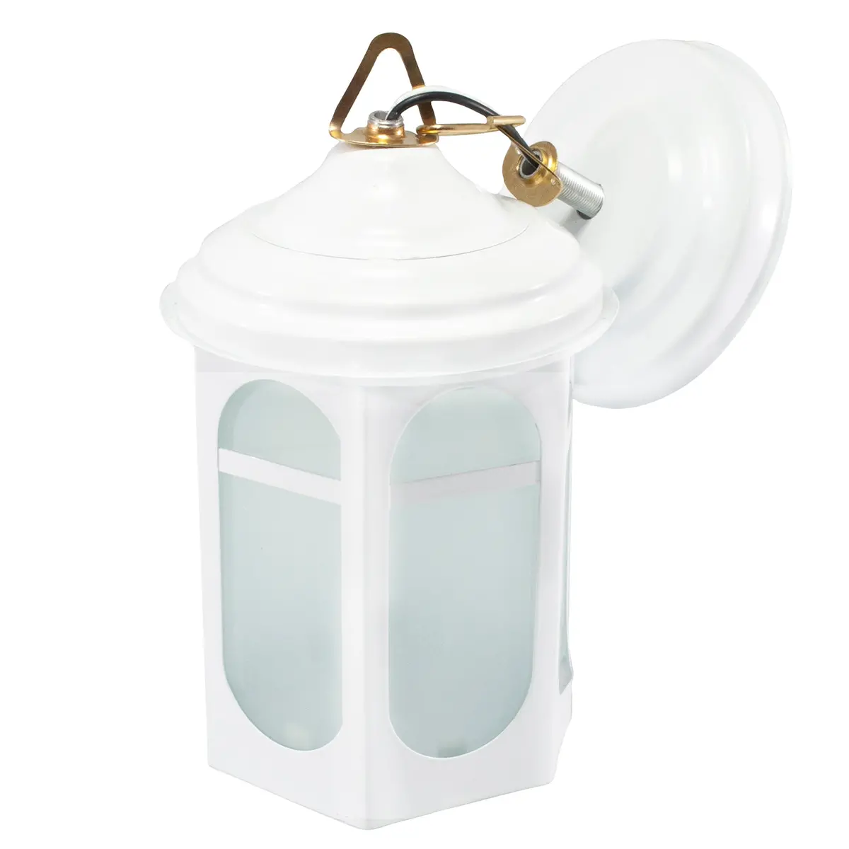Farol Eco Casita Colgante Blanco - La Nueva Eléctrica 1