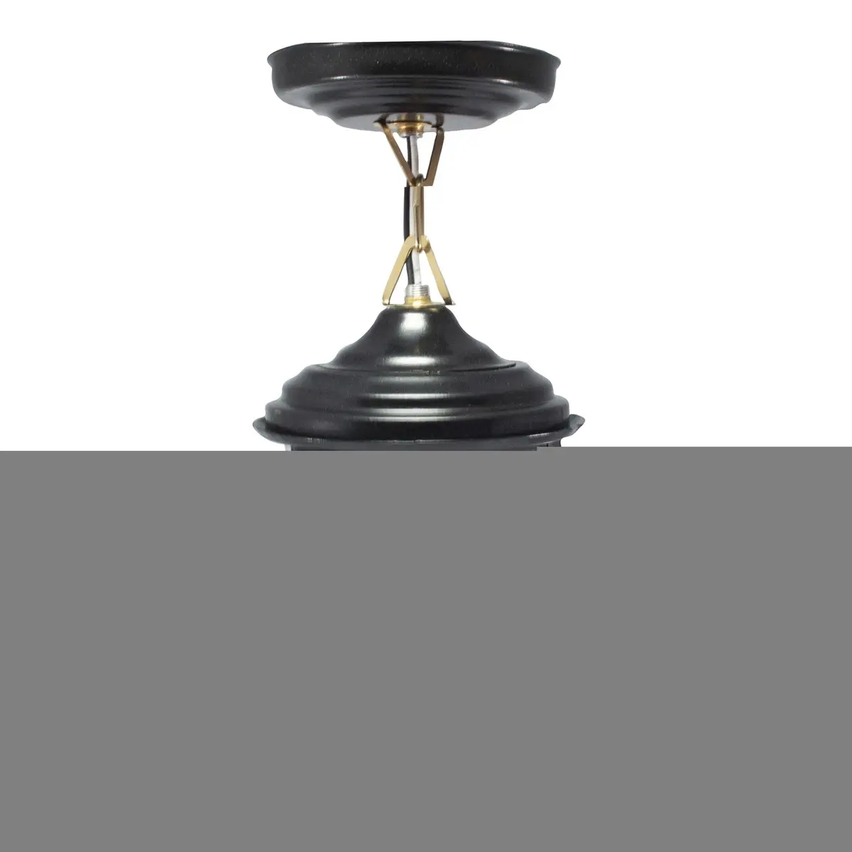 Farol Eco Casita Colgante Negro - La Nueva Eléctrica 1