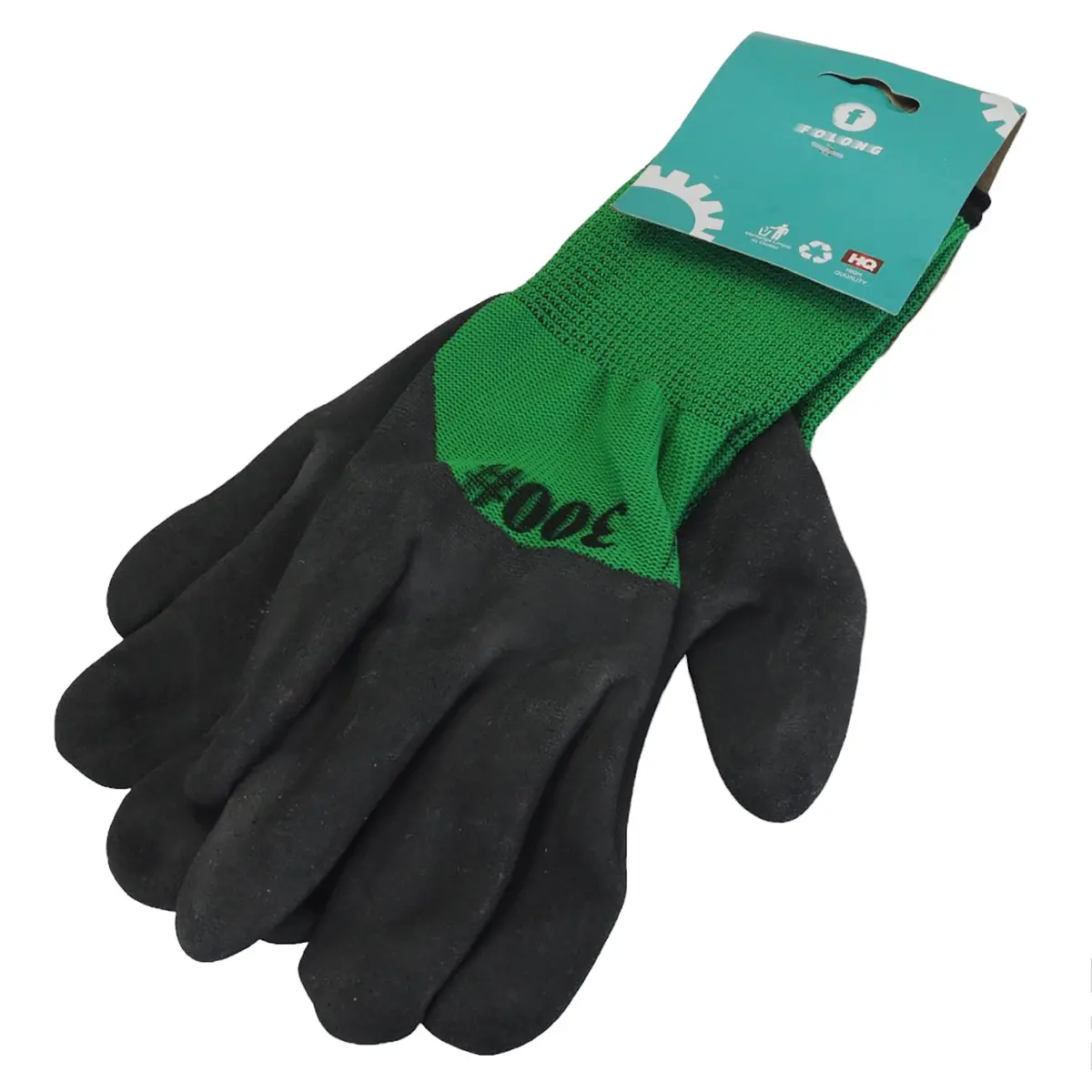 Guante Folong Textil Verde Recubrimiento De Nitrilo - La Nueva Eléctrica 1