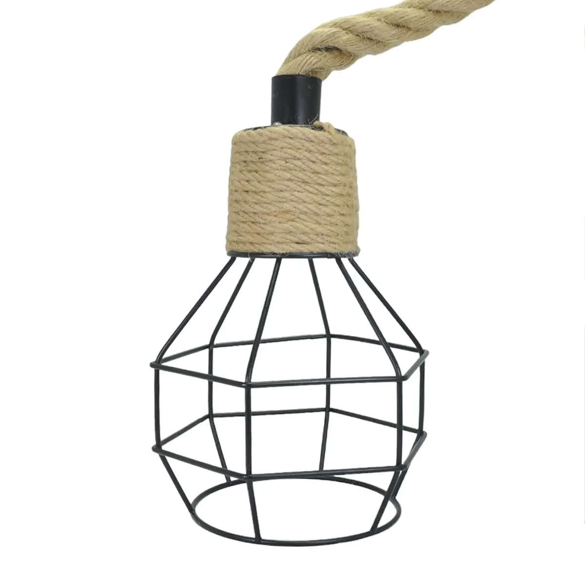 Candil Folong Con Cuerda De Cáñamo E27 - La Nueva Eléctrica 1