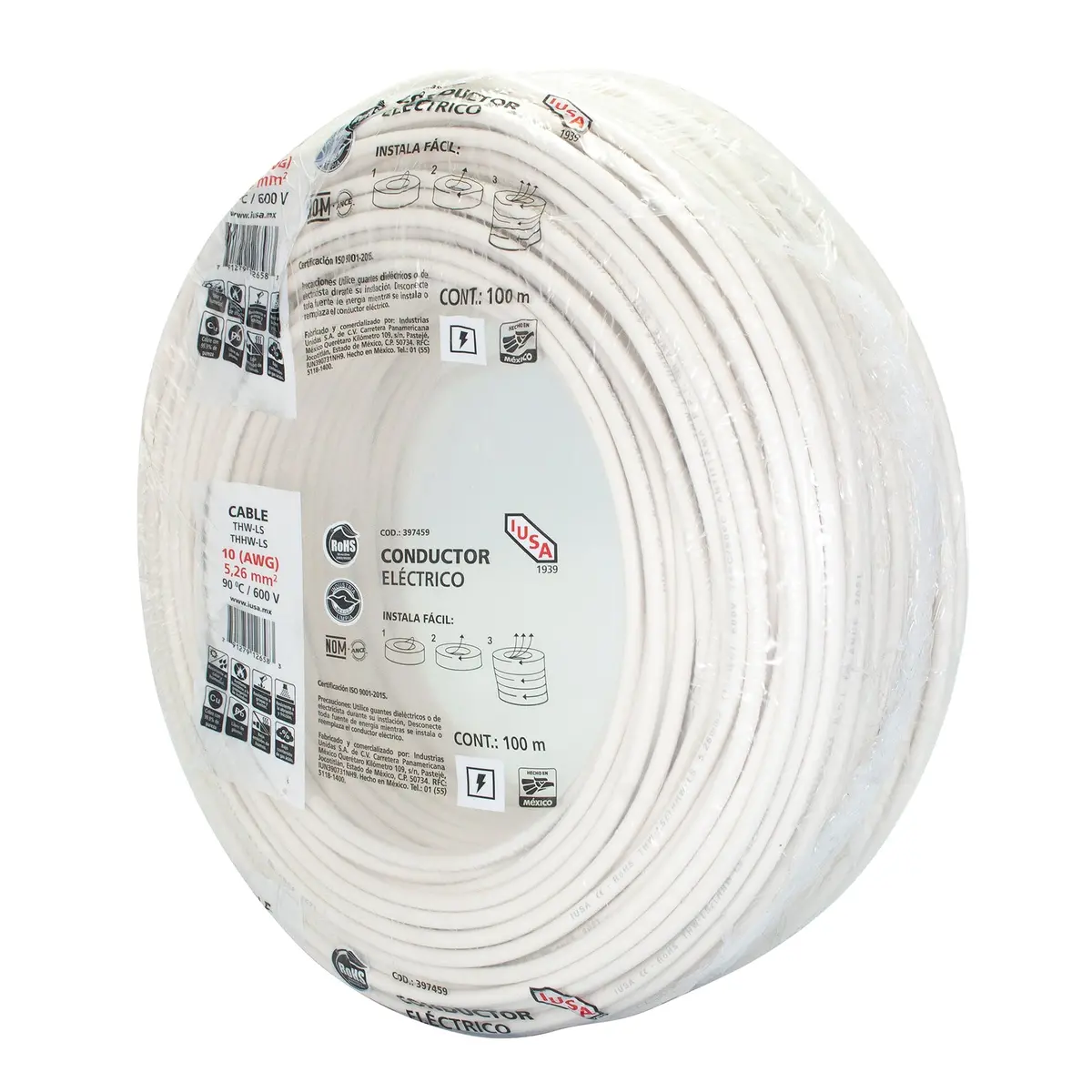 Cable Iusa Calibre 10 Blanco - La Nueva Eléctrica 1