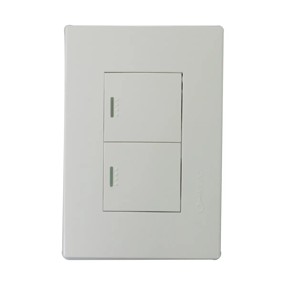 Placa Solaris Lisa 2 Apagadores De Escalera O Sencillo - La Nueva Eléctrica 1