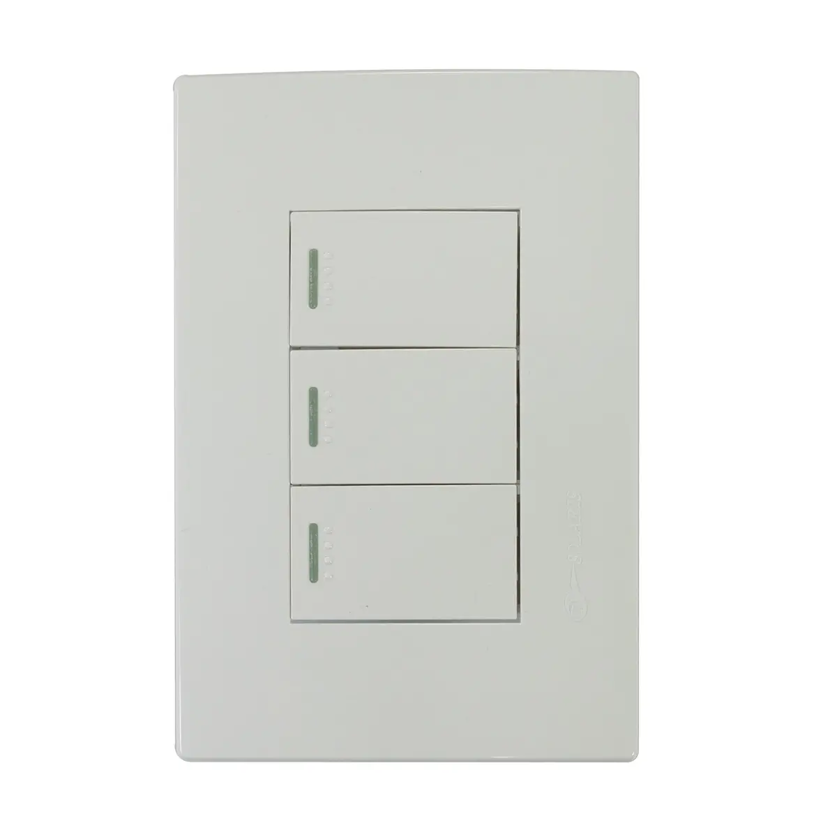 Placa Solaris Lisa 3 Apagadores De Escalera O Sencillo - La Nueva Eléctrica 1