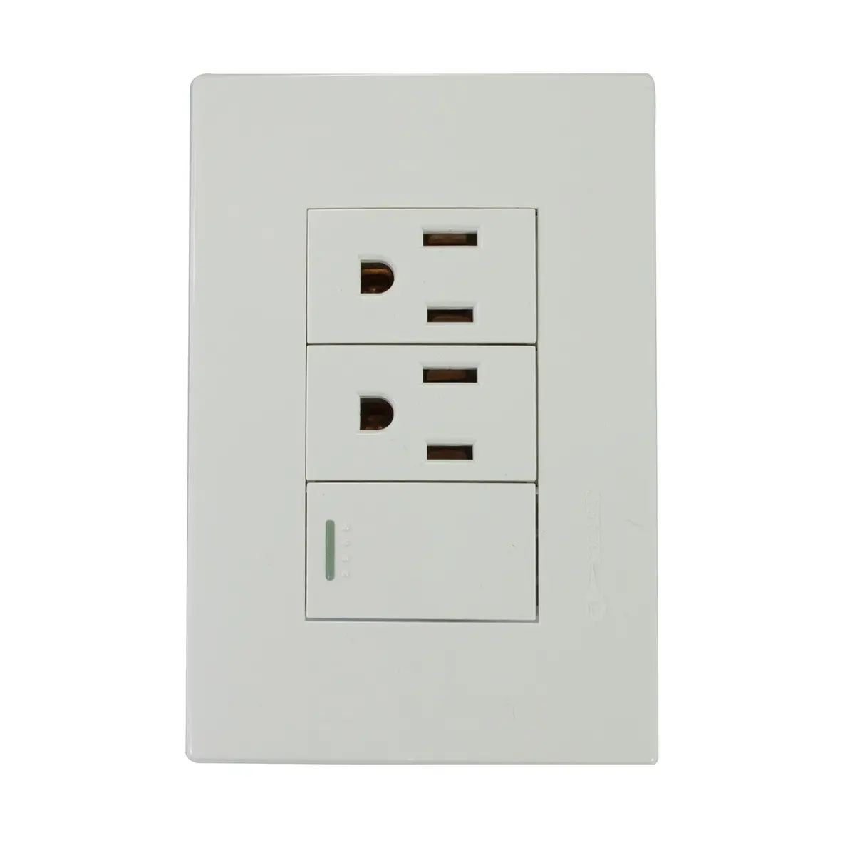 Placa Solaris Lisa 2 Contactos 1 Apagador Escalera O Sencillo - La Nueva Eléctrica 1