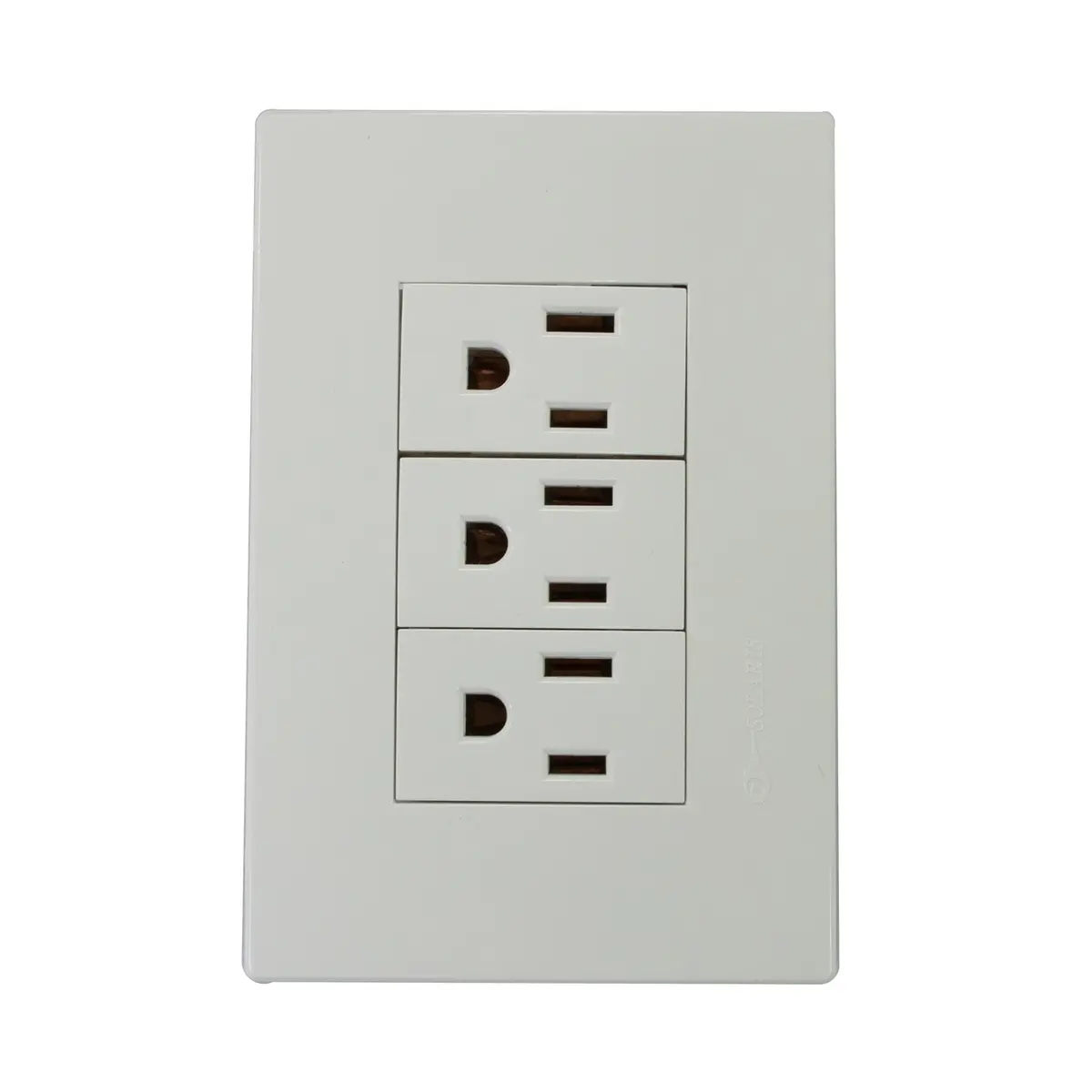 Placa Solaris Lisa 3 Contactos - La Nueva Eléctrica 1