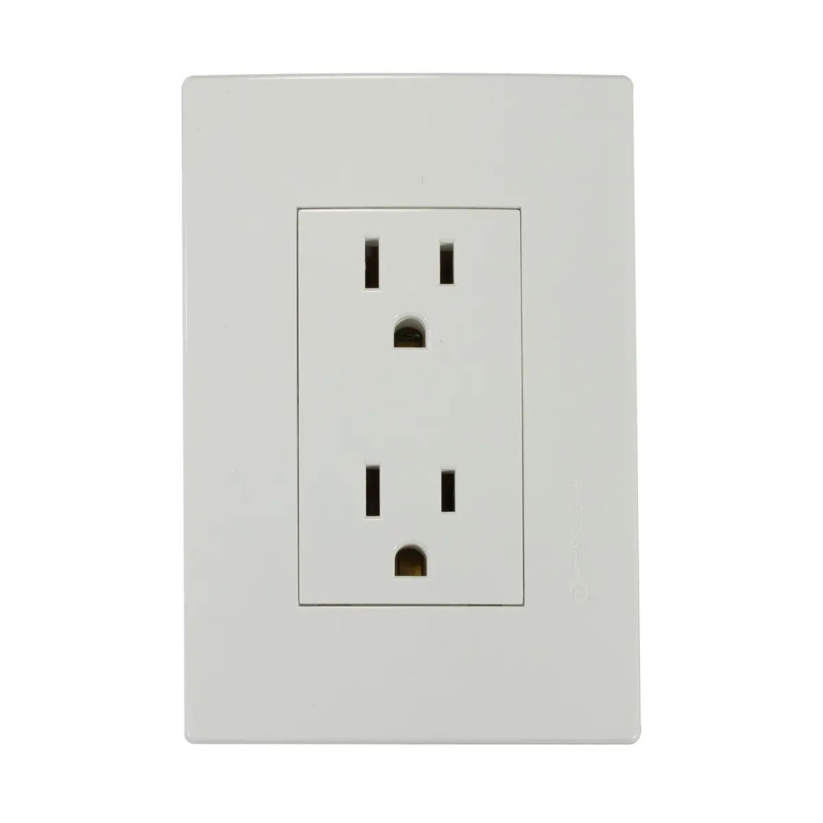 Placa Solaris Lisa 2 Contactos Dúplex - La Nueva Eléctrica 1